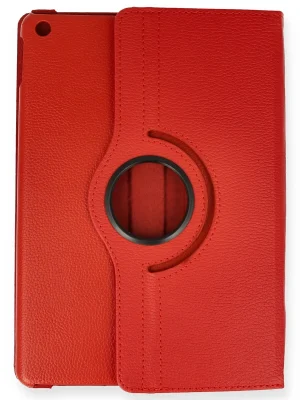 Newface iPad Pro 13 (2024) Kılıf 360 Tablet Deri Kılıf - Kırmızı