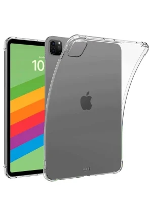 Newface iPad Pro 13 (2024) Kılıf Anti Şeffaf Tablet Silikon - Şeffaf