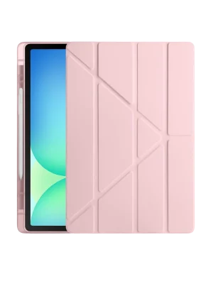 Newface iPad Pro 13 (2024) Kılıf Kalemlikli Hugo Tablet Kılıfı - Rose Gold