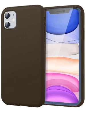 Newface iPhone 11 Kılıf First Silikon - Kahverengi