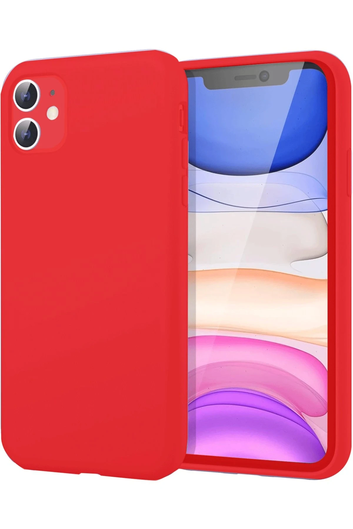 newface-iphone-11-kilif-first-silikon-kirmizi-default.webp Newface iPhone 11 Kılıf First Silikon - Kırmızı - Görsel 1