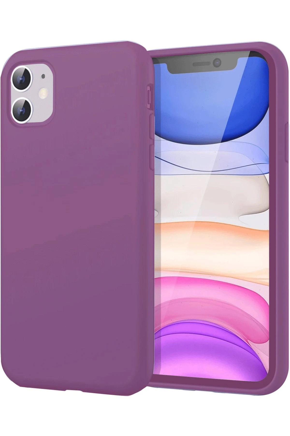 newface-iphone-11-kilif-first-silikon-murdum-default.webp Newface iPhone 11 Kılıf First Silikon - Mürdüm - Görsel 1