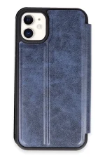 Newface iPhone 11 Kılıf Flip Cover - Lacivert