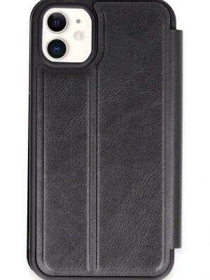 Newface iPhone 11 Kılıf Flip Cover - Siyah