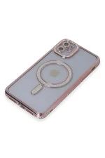 Newface iPhone 11 Kılıf Joke Simli Magneticsafe Kılıf - Pembe - Görsel 3