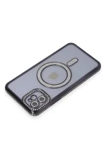 Newface iPhone 11 Kılıf Joke Simli Magneticsafe Kılıf - Siyah - Görsel 3