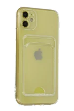 Newface iPhone 11 Kılıf Kart Şeffaf Silikon - Şeffaf - Görsel 3
