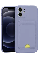 Newface iPhone 11 Kılıf Kelvin Kartvizitli Silikon - Lila