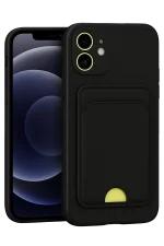 Newface iPhone 11 Kılıf Kelvin Kartvizitli Silikon - Siyah
