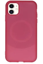 Newface iPhone 11 Kılıf Maya Karbon Kapak - Bordo - Görsel 2