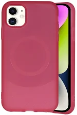 Newface iPhone 11 Kılıf Maya Karbon Kapak - Bordo