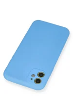 Newface iPhone 11 Kılıf Nano içi Kadife Silikon - Mavi - Görsel 3