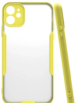 Newface iPhone 11 Kılıf Platin Silikon - Sarı