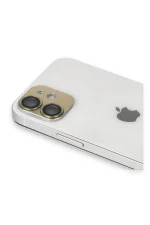 Newface iPhone 11 Pers Alüminyum Kamera Lens - Gold - Görsel 3