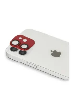 Newface iPhone 11 Pers Alüminyum Kamera Lens - Kırmızı - Görsel 2