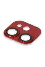 Newface iPhone 11 Pers Alüminyum Kamera Lens - Kırmızı - Görsel 4