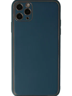 Newface iPhone 11 Pro Kılıf Coco Deri Silikon Kapak - Mavi