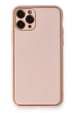 Newface iPhone 11 Pro Kılıf Coco Deri Silikon Kapak - Pembe
