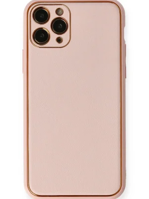 Newface iPhone 11 Pro Kılıf Coco Deri Silikon Kapak - Pembe