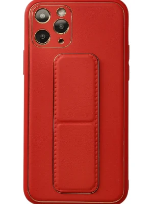 Newface iPhone 11 Pro Kılıf Coco Deri Standlı Kapak - Kırmızı