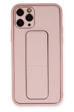 Newface iPhone 11 Pro Kılıf Coco Deri Standlı Kapak - Pembe
