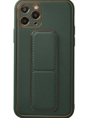 Newface iPhone 11 Pro Kılıf Coco Deri Standlı Kapak - Yeşil