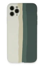 Newface iPhone 11 Pro Kılıf Ebruli Lansman Silikon - Beyaz-Gri - Görsel 2