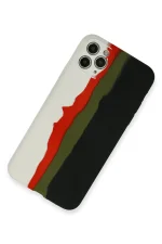 Newface iPhone 11 Pro Kılıf Ebruli Lansman Silikon - Beyaz-Siyah - Görsel 2