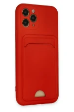 Newface iPhone 11 Pro Kılıf Kelvin Kartvizitli Silikon - Kırmızı - Görsel 2