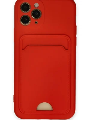 Newface iPhone 11 Pro Kılıf Kelvin Kartvizitli Silikon - Kırmızı