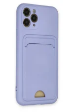 Newface iPhone 11 Pro Kılıf Kelvin Kartvizitli Silikon - Lila - Görsel 2