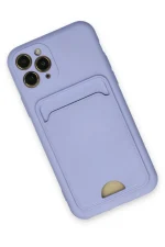 Newface iPhone 11 Pro Kılıf Kelvin Kartvizitli Silikon - Lila - Görsel 3