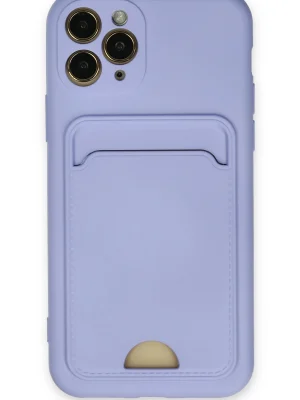 Newface iPhone 11 Pro Kılıf Kelvin Kartvizitli Silikon - Lila