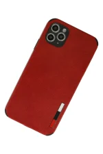 Newface iPhone 11 Pro Kılıf Loop Deri Silikon - Kırmızı - Görsel 2