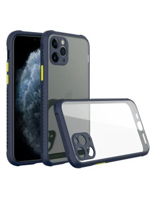 Newface iPhone 11 Pro Kılıf Miami Şeffaf Silikon - Lacivert