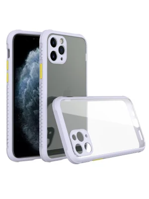 Newface iPhone 11 Pro Kılıf Miami Şeffaf Silikon - Lila