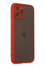 Newface iPhone 11 Pro Kılıf Montreal Silikon Kapak - Kırmızı - Görsel 2
