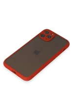 Newface iPhone 11 Pro Kılıf Montreal Silikon Kapak - Kırmızı - Görsel 4