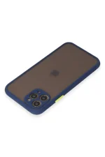 Newface iPhone 11 Pro Kılıf Montreal Silikon Kapak - Lacivert - Görsel 3