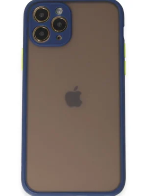 Newface iPhone 11 Pro Kılıf Montreal Silikon Kapak - Lacivert