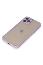 Newface iPhone 11 Pro Kılıf Montreal Silikon Kapak - Mor - Görsel 4