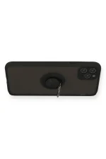 Newface iPhone 11 Pro Kılıf Montreal Yüzüklü Silikon Kapak - Siyah - Görsel 3