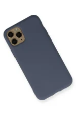 Newface iPhone 11 Pro Kılıf Nano içi Kadife Silikon - Gri - Görsel 2