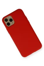 Newface iPhone 11 Pro Kılıf Nano içi Kadife Silikon - Kırmızı - Görsel 2