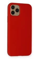 Newface iPhone 11 Pro Kılıf Nano içi Kadife Silikon - Kırmızı - Görsel 3