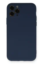 Newface iPhone 11 Pro Kılıf Nano içi Kadife Silikon - Lacivert
