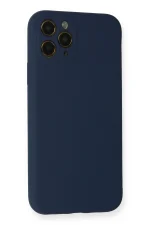 Newface iPhone 11 Pro Kılıf Nano içi Kadife Silikon - Lacivert - Görsel 3