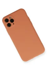 Newface iPhone 11 Pro Kılıf Nano içi Kadife Silikon - Mat Turuncu - Görsel 2