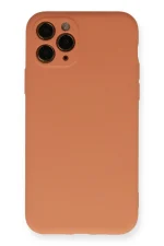 Newface iPhone 11 Pro Kılıf Nano içi Kadife Silikon - Mat Turuncu