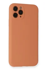Newface iPhone 11 Pro Kılıf Nano içi Kadife Silikon - Mat Turuncu - Görsel 3